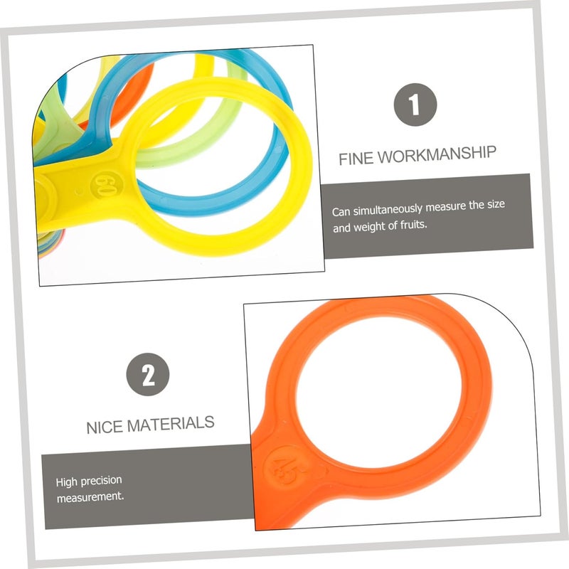 PartyKindom 2 Sets Fruit Diameter Measuring Rings Tool - Plastic Fruit Sizer for Oranges - Peaches Apples Measures 25 60mm & 60 110mm Accurate and Easy to Use Fruit Measurement Tools - Image 4